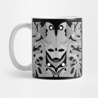 the mask of life in totonac alien pattern ecopop in dark Mug
